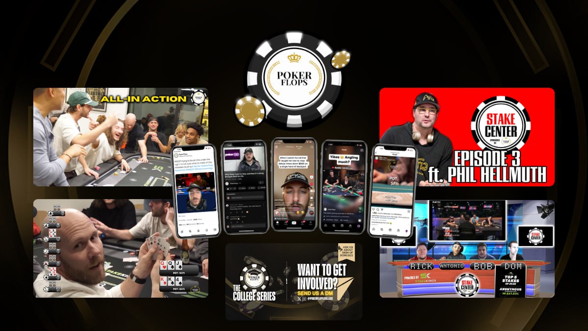 PokerFlops Brand Showcase — social content, StakeCenter production, lifestyle vlogs, and mobile content