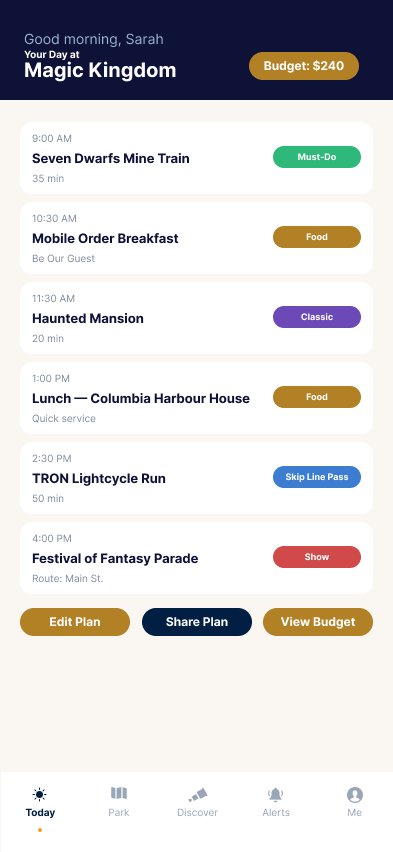Disney variant Today screen