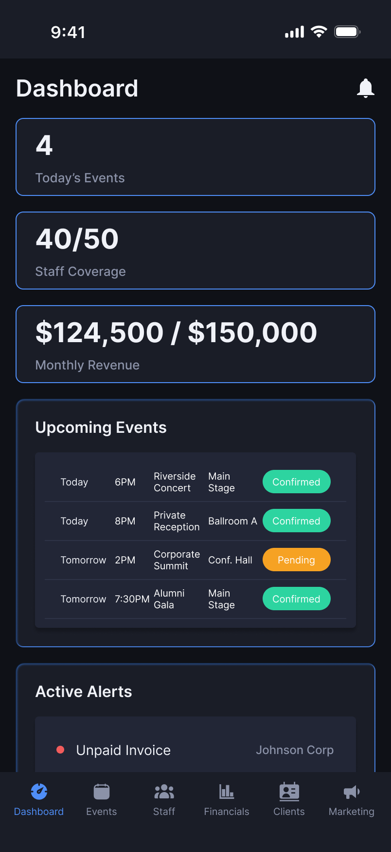 Mobile Dashboard