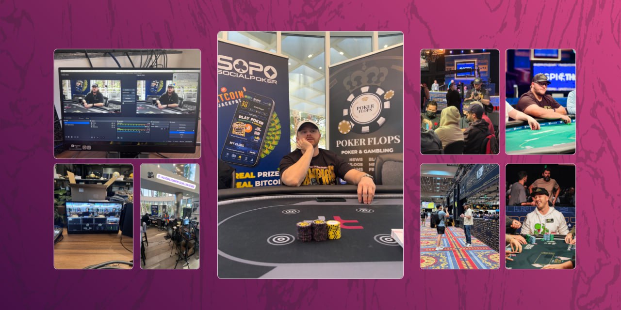 Drew Loeffler at the World Series of Poker — live production studio, main stage, casino floor, booth setup